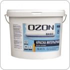 Краска  интерьерная OZON-Basic с повышенной укрывистостью (для стен и потолков) акриловая (ВД-АК 214) 0,9 л (1,5 кг)