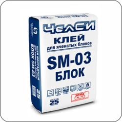 Клей для Газаблока ЧелСИ-Блок  SM-03 (до -15), 25кг Клей для Газаблока ЧелСИ-Блок  SM-03 (до -15), 25кг