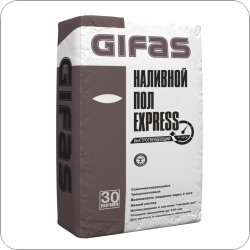 Сухая смесь для стяжки наливного пола Gifas Express 30 кг